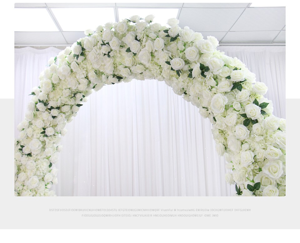 Calculating the necessary chiffon length for a wedding arch