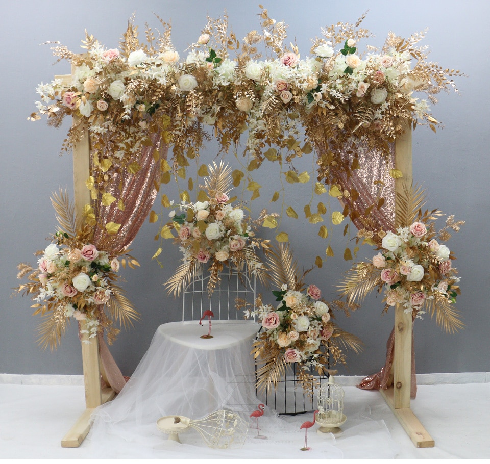 Wedding Arch For Outdoor Ceremony, Flower Wall