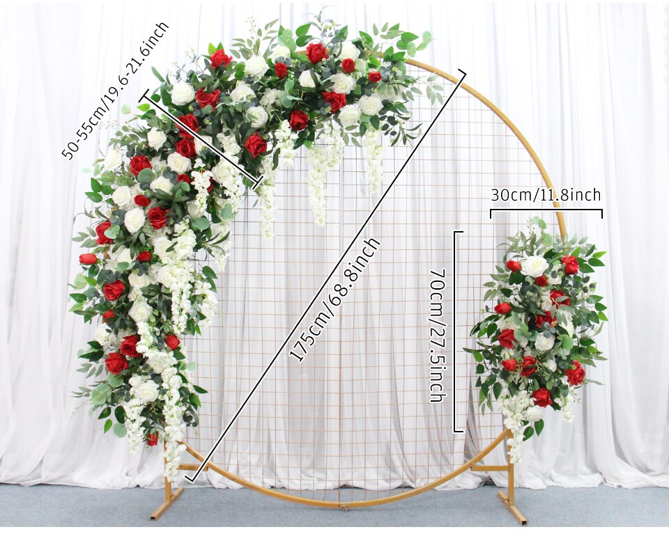 Arranging flowers in a balanced and visually appealing manner