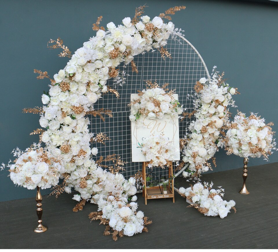 elegant wedding head table backdrop9