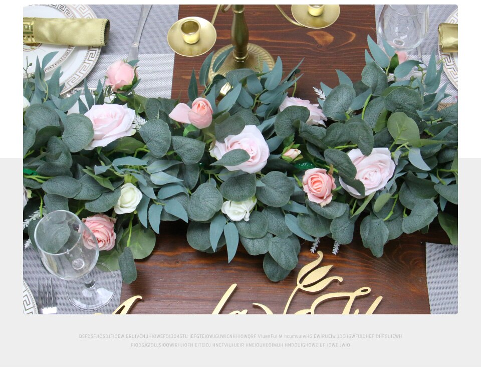 grey table cloths with light pink table runner3