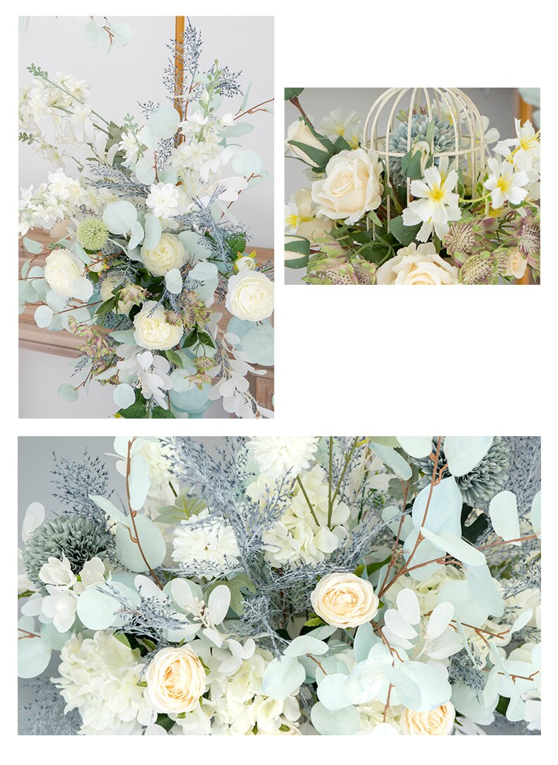 cascade pedestal white flower arrangement3