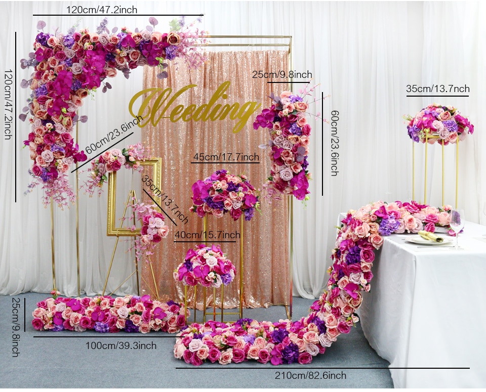 Attaching the flowers to the backdrop for a faux flower wall