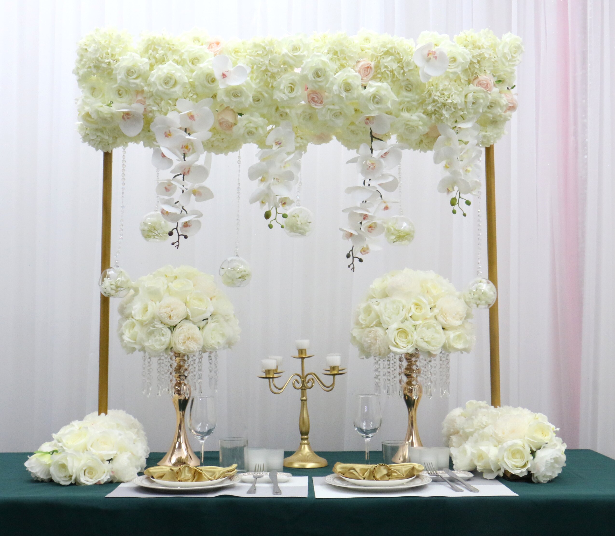 how to make tea party tall flower arrangements?