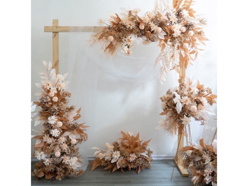 how to wrap fabric around a wedding arch?