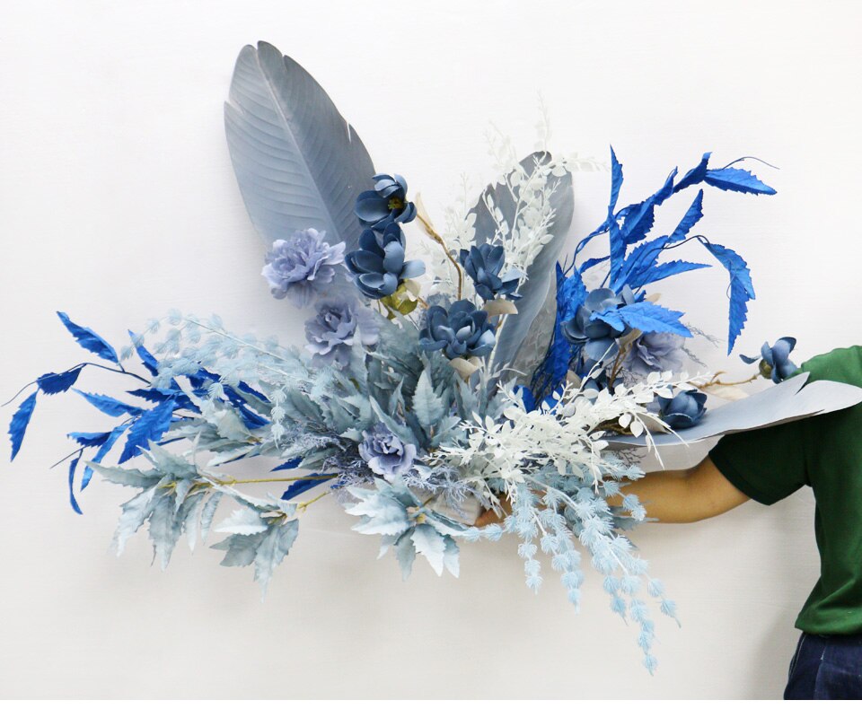 blue wedding bouquet flower10