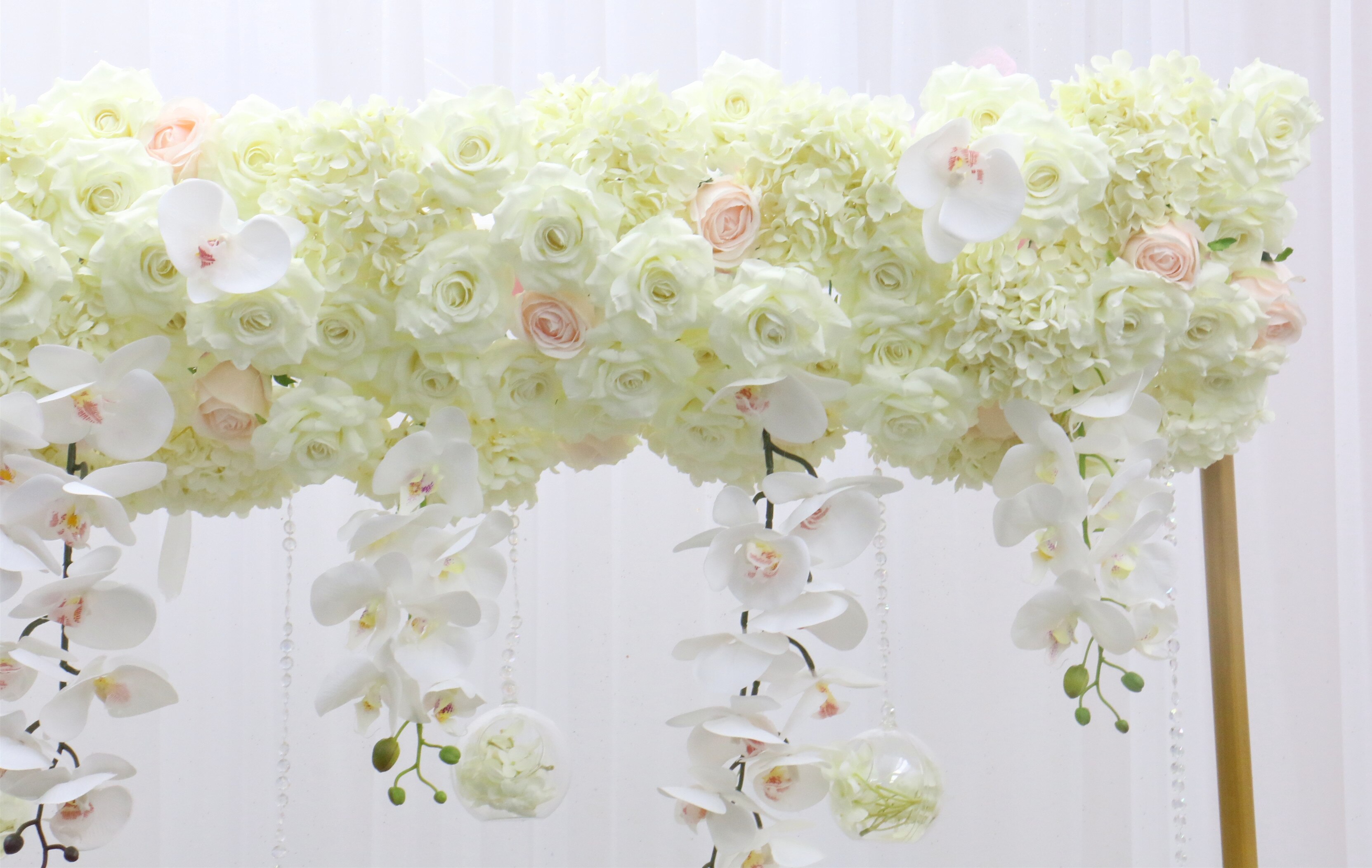 white sheer flower curtains8