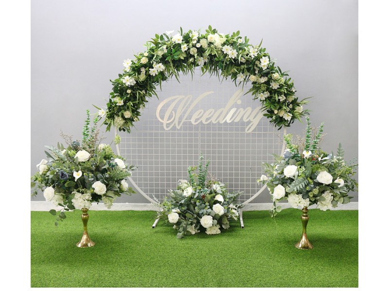 How do you attach a greenery to a hoop?